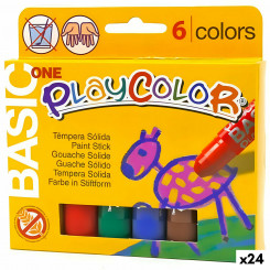 Solid tempera Playcolor Basic One Multicolor (24 Units)