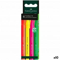 Set of glow-in-the-dark markers Faber-Castell Textliner 38 Multicolor (10 Units)