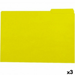 Set of Subfolders Elba Yellow A4 50 Pieces, parts (3 Units)