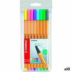 Set of felt-tip pens Stabilo Point 88 Multicolor (10 Units)