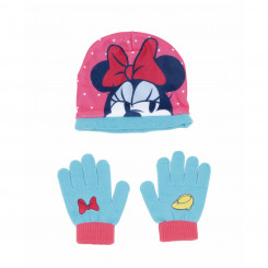 Hat & Gloves Minnie Mouse Lucky Light Blue