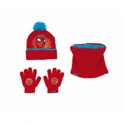 Hat, Gloves and Neck Warmer Spiderman Great power