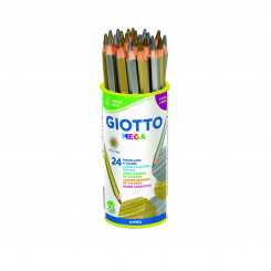 Colouring pencils GIOTTO Mega Silver Golden 24 Pieces