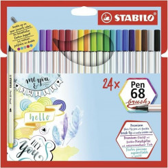Набор фломастеров Stabilo Pen 68 в футляре с кистью