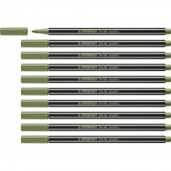 фломастеры Stabilo Pen 68 металлик Leaf Green 10шт.