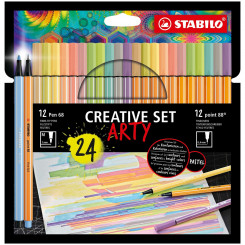 Set of Felt Tip Pens Stabilo Point 88 & Pen 68 Creative Arty