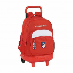 Школьный рюкзак на колесах Compact Atlético Madrid M918 Красный Белый (33 x 45 x 22 см)