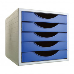 Модульный шкаф для документов Archivo 2000 ArchivoTec Serie 4000 5 ящиков Din A4 Синий (34 x 27 x 26 см)