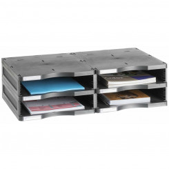 Модульный шкаф для документов Archivo 2000 ArchivoDoc 4 отделения Din A4 Черный (36 x 60 x 16,5 см)