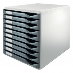 Модульный шкаф для документов Leitz Form Set 10 ящиков Серый полистирол (28,5 x 29 x 35,5 см)
