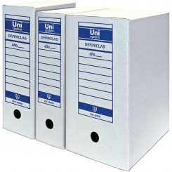 File Box Unipapel Unisystem Definiclas White A3 Cardboard 50 Units