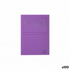 Subfolder Exacompta Forever Violet Transparent window A4 (100 Units)