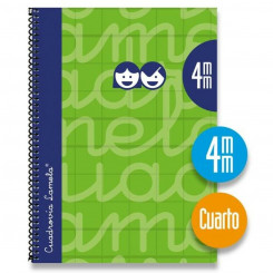 Notebook Lamela Green 4 mm 80 Sheets Spiral Quarto (5 Units)