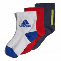 Носки до щиколотки Adidas Multi Red Blue 3 пары Белые