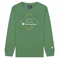 Children’s Long Sleeve T-shirt Champion Athletic Crewneck  Green