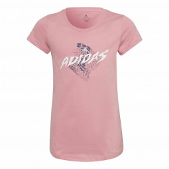 Детская футболка с коротким рукавом Adidas Graphic Pink