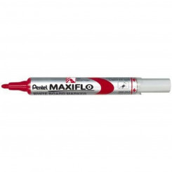 Liquid chalk markers Pentel Maxiflo MWL-5S Red 12 Units