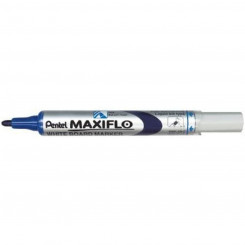 Маркеры жидкие меловые Pentel Maxiflo MWL-5S Blue 12 шт.