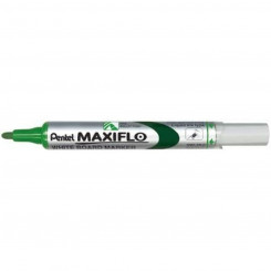 Liquid chalk markers Pentel Maxiflo MWL-5S Green 12 Units