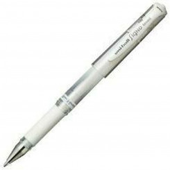 Liquid ink ballpoint pen Uni-Ball Signo Broad UM-153 W White 12 Units