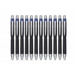 Liquid ink ballpoint pen Uni-Ball Rollerball Jetstream SXN-210 Blue 12 Units