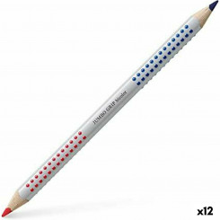 Colouring pencils Faber-Castell Jumbo Red Blue (12 Units)
