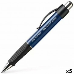 Pen Faber-Castell Grip Plus Ball M Blue 5 Units