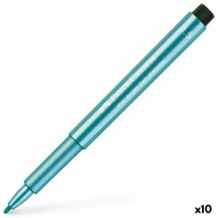 felt-tip pens Faber-Castell Pitt Artist Metallic Blue 10Units