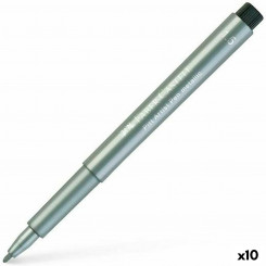 felt-tip pens Faber-Castell Pitt Artist Metallic Silver 10Units