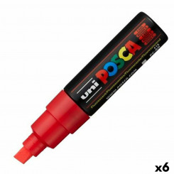 felt-tip pens POSCA PC-8K Red 6 Units