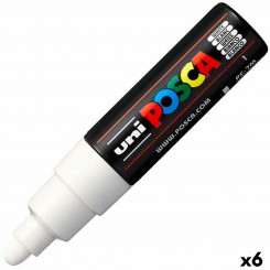 felt-tip pens POSCA PC-7M White 6 Units