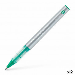 Liquid ink pen Faber-Castell Roller Free Ink Green (12 Units)