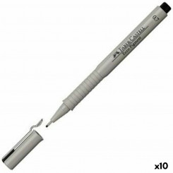 felt-tip pens Faber-Castell Ecco Pigment 0,7 mm Black 10Units