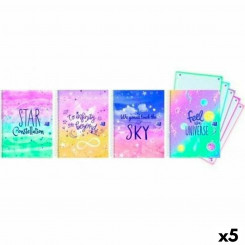 Notebook Oxford Europeanbook 5 Galactic Pastel A4 5 mm 120 Sheets Hard cover Spiral (5 Units)
