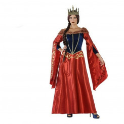 Costume for Adults 113916 Red Navy Blue Medieval Queen