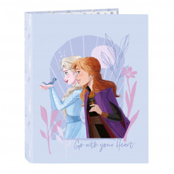 Ring binder Frozen Believe Lilac A4 (26.5 x 33 x 4 cm)