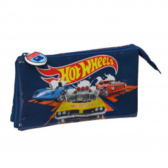 Triple Carry-all Hot Wheels Speed club Orange Navy Blue (22 x 12 x 3 cm)
