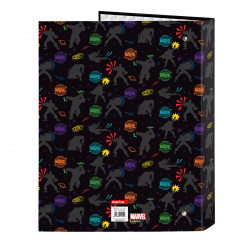 Ring binder The Avengers Super heroes Black A4 (26.5 x 33 x 4 cm)