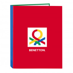 Ring binder Benetton Pop Grey A4 (26.5 x 33 x 4 cm)
