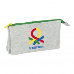 Kolmekordne kaasaskantav Benetton Pop Grey (22 x 12 x 3 cm)