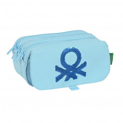 Triple Carry-all Benetton Sequins Light Blue (21,5 x 10 x 8 cm)
