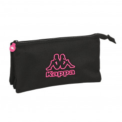 Triple Carry-all Kappa Черный и розовый Черный (22 x 12 x 3 см)