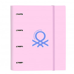 Ring binder Benetton Pink Pink (27 x 32 x 3.5 cm)