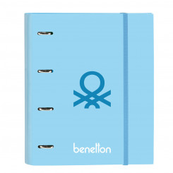 Ring binder Benetton Sequins Light Blue (27 x 32 x 3.5 cm)