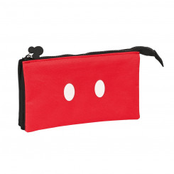 Тройная универсальная сумка для переноски Mickey Mouse Clubhouse Микки настроение Красный Черный (22 x 12 x 3 см)