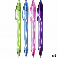 Gel pen Bic Gel-Ocity Quick Dry 4 Colours 12 Units