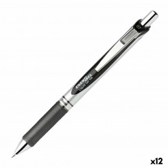 Ручка гелевая Pentel Energel XM Klick Black 12 шт.
