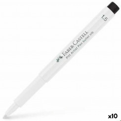 Permanent marker Faber-Castell White 10Units