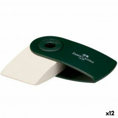 Eraser Faber-Castell Sleeve Mini Case Green 12 Units