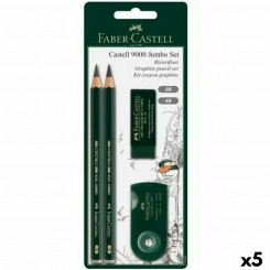 Pencil Set Faber-Castell Black 5 Units